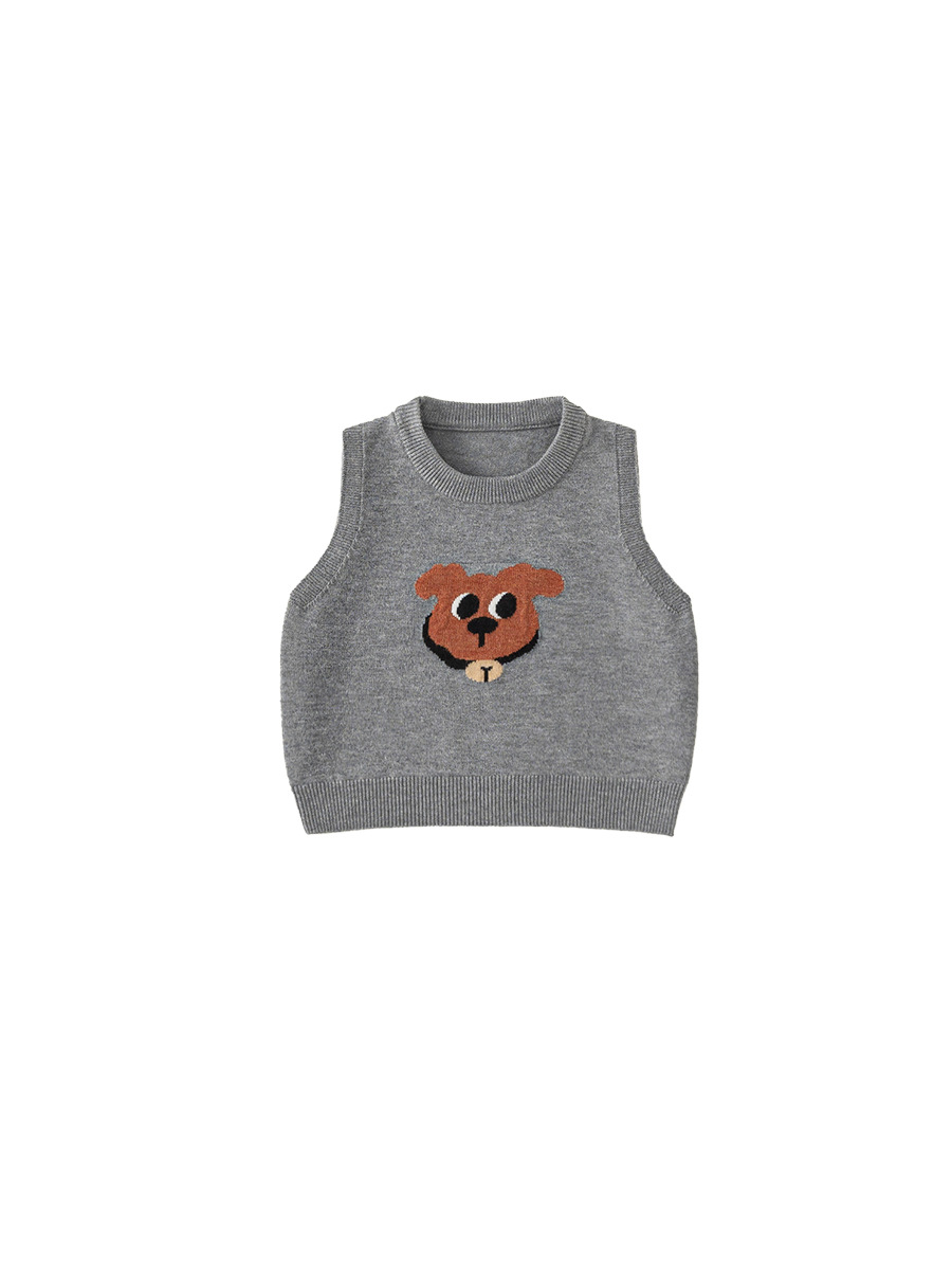 Youbao ropa para niños suéter chaleco para niños 2025 primavera nuevo estilo niña estilo occidental chaleco de punto de dibujos animados chaleco para bebé