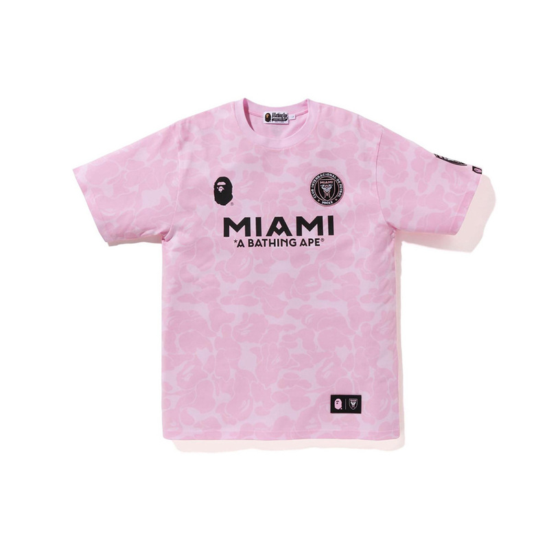 BAPE X Miami International MIAMI Co-branded Camouflage Men's and Women's Short-sleeved Sports T-shirt Trendy Brand