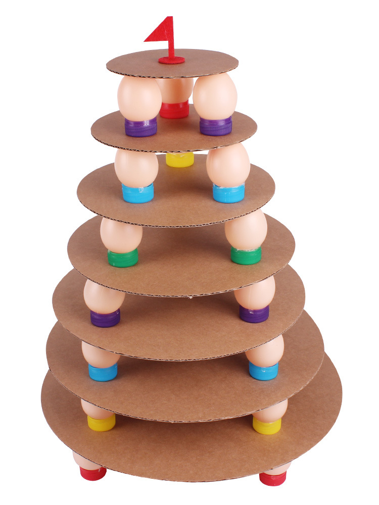 Kindergarten Construction Area Materials Small Class Area Egg Tart Toy Doll Home Area Corner Construction Cardboard Homemade Play Teaching Aids