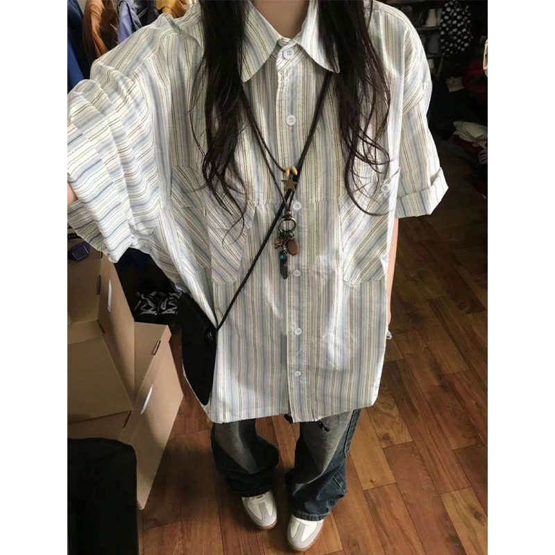 Japanese retro summer small design shirt