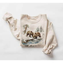 V 59270 Vintage animal print women's hoodie ���Ŷ���ӡ��Ůʿ