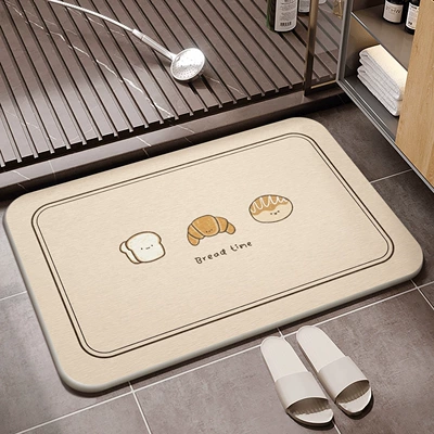 Avtomobil döşəmə paspasları — Toilet Door Non-Slip Mat, Bathroom - menggu-shiguang-bathroom-hard-mat-a-354509cm-square-white-background