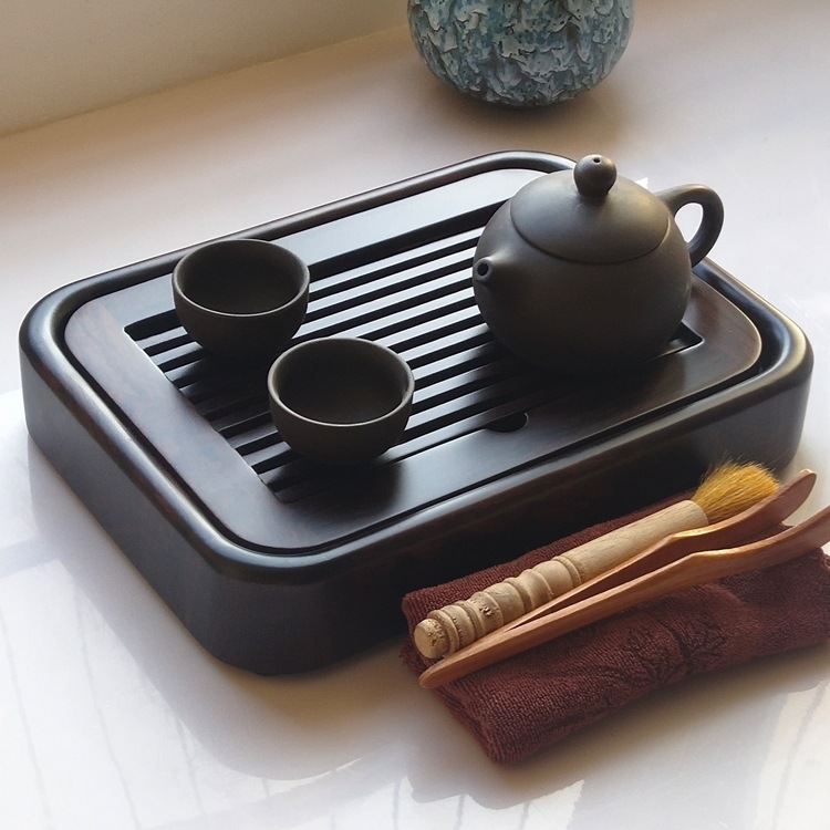 小茶盘家用2025新款实木储排水抽屉式干泡台一二人用小号茶具茶托