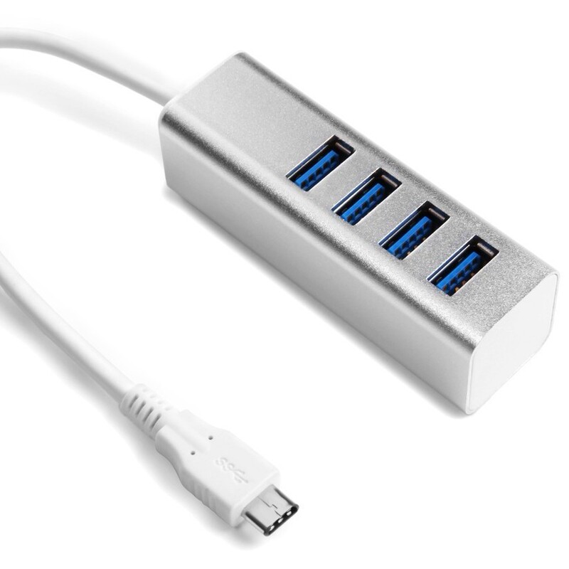TYPE-C 4-port USB HUB aluminum alloy HUB USB3.0 macbook HUB docking station usb3.0