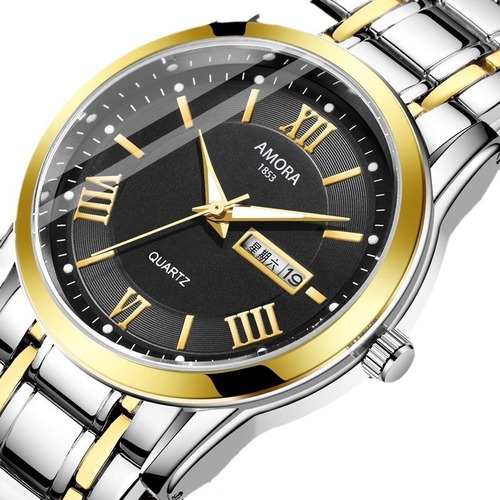 Dropshipping non-mechanical fully automatic movement watch men's calendar casual fashion Korean version luminous waterproof quartz watch