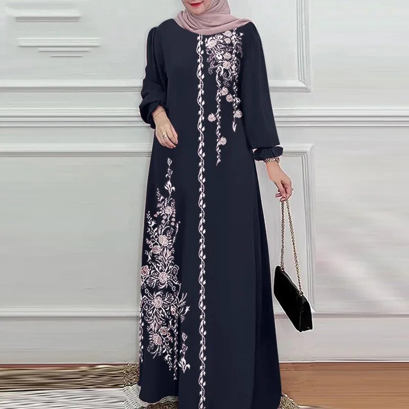 Malay Robe, Plus Size, Slimming, Southeast Asian Women's Clothing, Cross-Border In-Stock, New Cross-Border Trade Dress