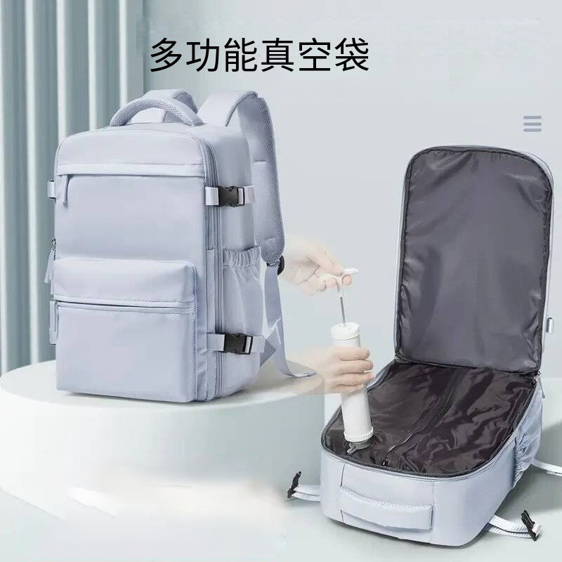 Nuevos productos transfronterizos mochila de negocios de gran capacidad unidireccional bolsa de vacío compresible multicapa de almacenamiento mochila de computadora