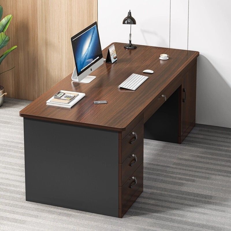 Office Desk, Boss Desk, Simple Modern Office Desk and Chair, Single-Person Desk, Dedicated Home Desk, Desktop Computer Desk