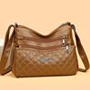 Big shoulder bag, 2023 collection, genuine leather, for middle age