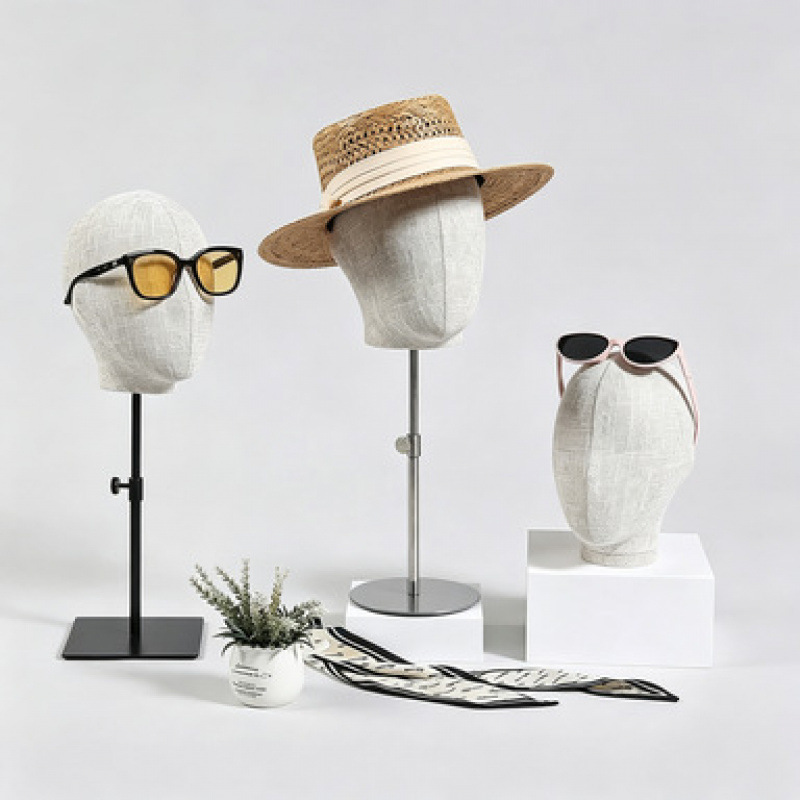 Sombreros de bambú, muñecas de cabeza, accesorios, tiendas de ropa, pelucas para hombres y mujeres, joyas de cabeza, muñecas de cabeza, estantes de exhibición, estantes de ventanas image 1