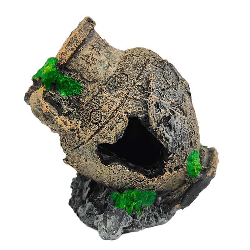 Esquiva transfronteriza de la casa, decoración de la pecera, frascos gastados, decoración de acuarios antiguos, nuevos peces y camarones, casa de descanso