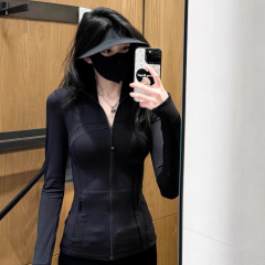 lulu瑜伽服户外女士运动夹克健身立领防晒秋冬外套女修身拉链衫