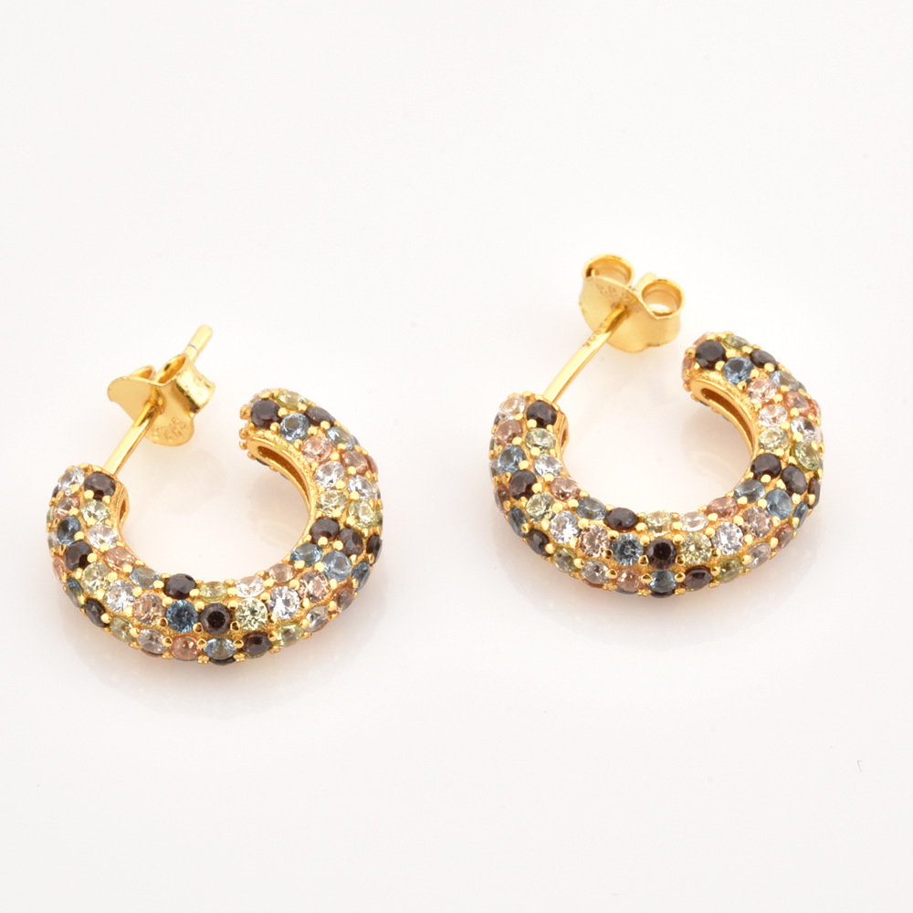 5g Weight 0.05µm-0.08µm Gold Plating Thickness Electroplating Gold Plating Process 925 Sterling Silver Ear Needle Material 18K Real Gold Plated Plating Material Zircon Inlay Material Hoop Earrings, Drop Earrings, Ear Studs Classification Necklace + Jewelry Quantity Daily Occasion 925 Sterling Silver Material Geometric Pattern Women's Gender Simple Style Style Plating Craft Necklace + Jewelry 925 Sterling Silver Geometric Hoop Earrings Drop Earrings Ear Studs 11