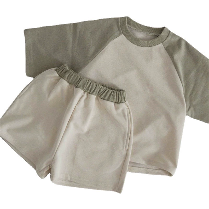 Summer Clothing Set (Brand) Unisex, Shorts & Short-Sleeve Top, Korean Style, Kids 70–120 cm