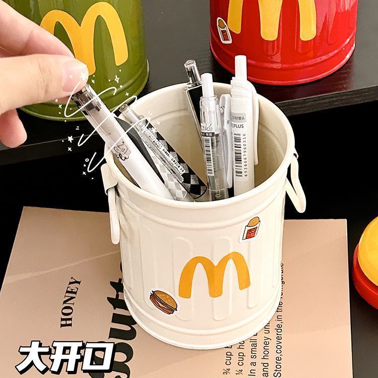 厳選されたマクドナルドのかわいいペンホルダー、レトロな高価値のパーソナライズされた装飾品、学生デスクトップオフィス文具収納ボックス|undefined