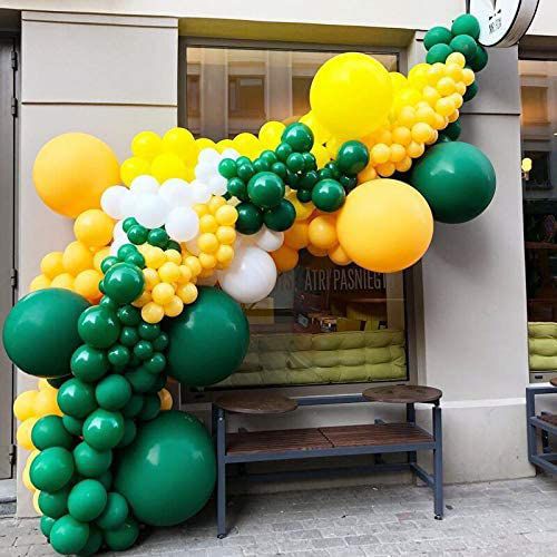 Retro green yellow balloon