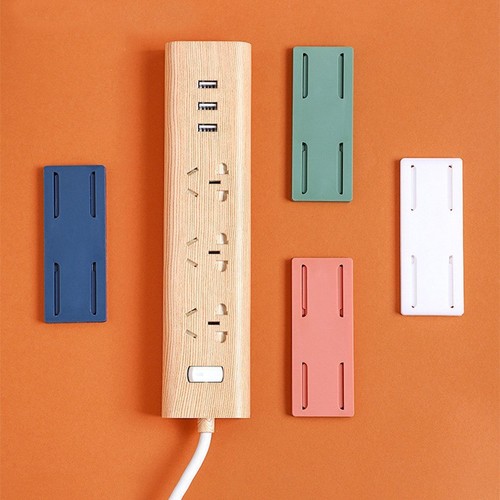 Wall-mounted power strip fixer, no-drilling plug organizer, movable adhesive power strip, router organizer, wholesale