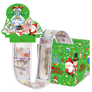 Spot Green Santa Card Head Cross-Border Amazon Christmas Event Party Money Box Party