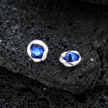 莫比乌斯蓝锆石磁吸耳夹男时尚高级感小众个性耳饰潮流精致饰品