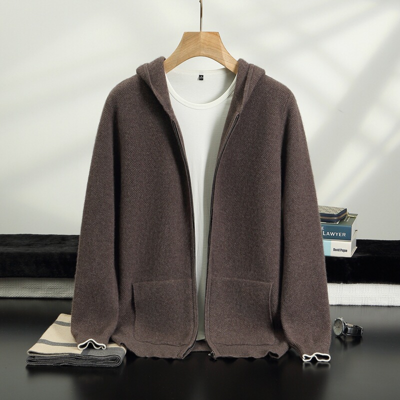 Old Money Style Men's Cashmere Wool Blend Knit Cardigan, New Autumn/Winter Casual Business Style, Factory Direct Sale Old Money Style Men's Cashmere Wool Blend Knit Cardigan, New Autumn/Winter Casual Business Style, Factory Direct Sale