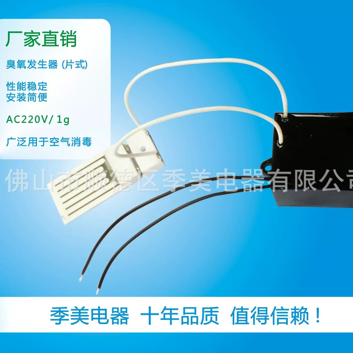 臭氧发生器 AC220V 1000mg/H 适用于室内空气消毒  除异味