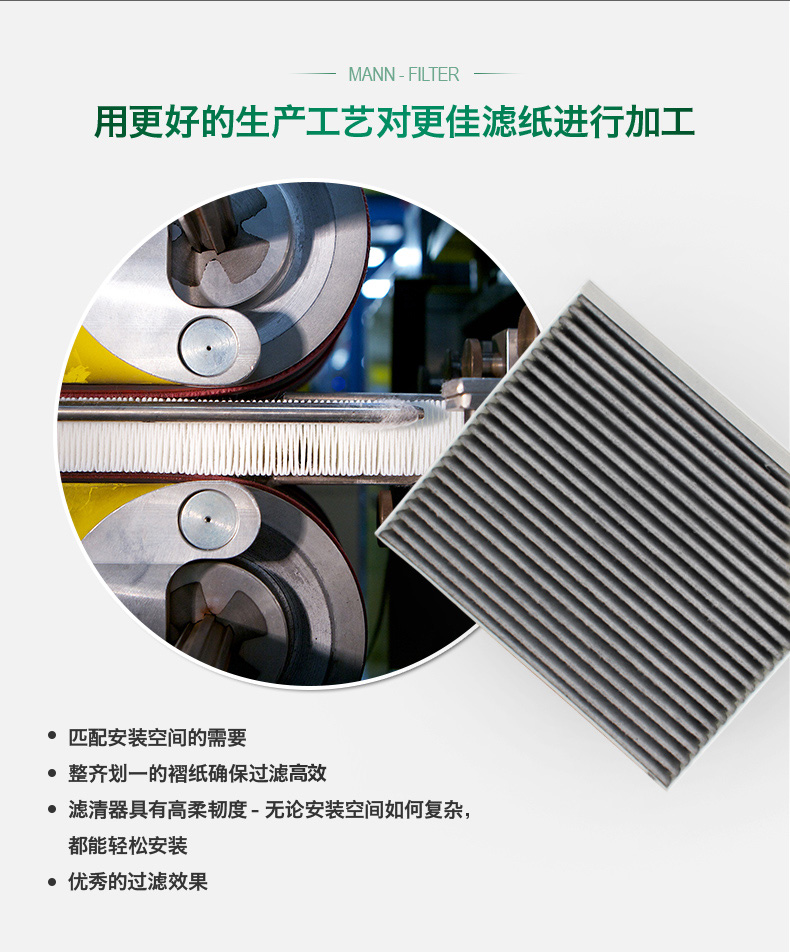 Man brand CU26009/3 is suitable for new magotan, touran l, lingdu, high 7 air conditioning filter element grid filter screen