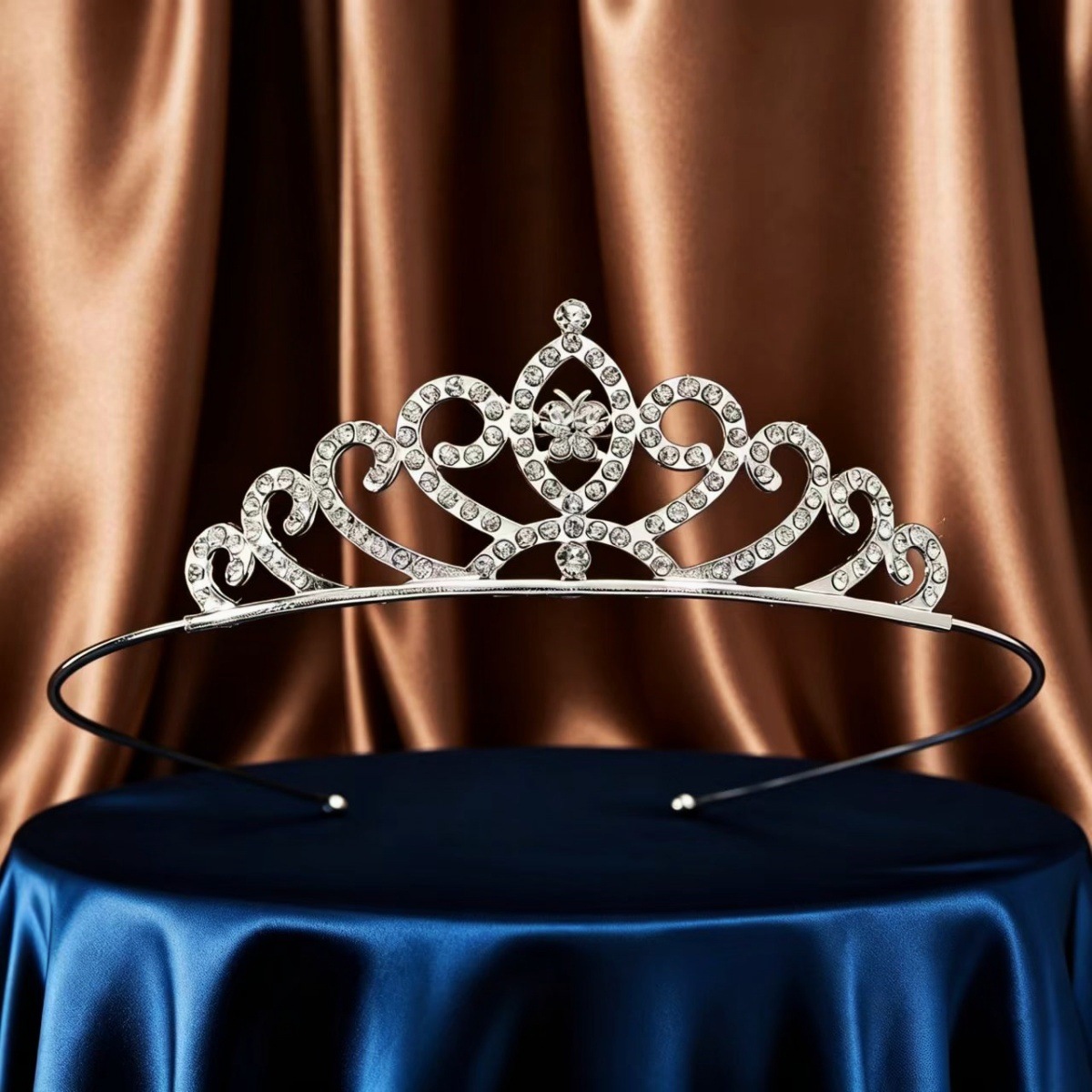 Corona de Cristal para Novia de Aleación y Cristal para Bodas y Fotografía