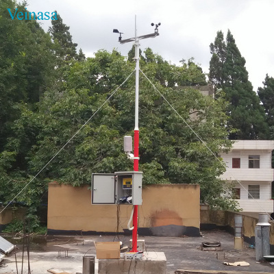 3.5米楼顶气象站AWS706移动网络上传数据远程传输手机电脑可查看|ms