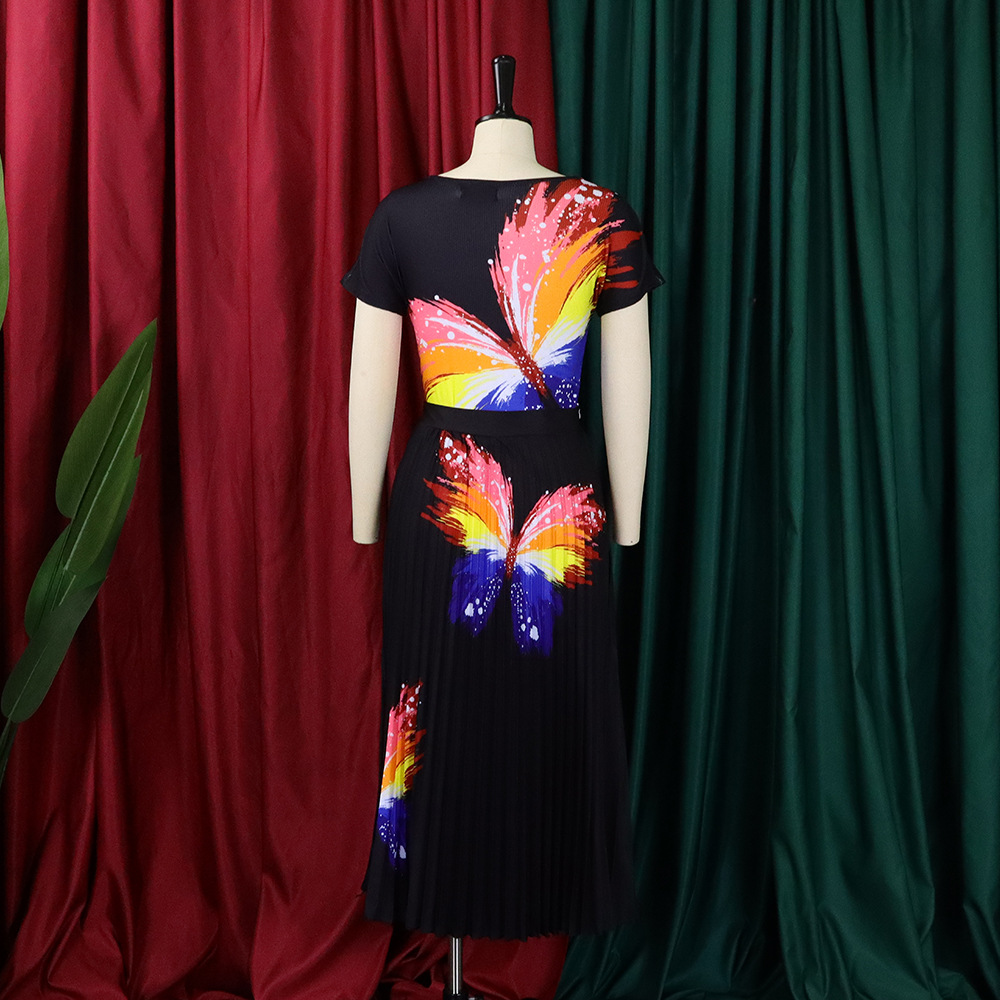 425g Weight Sleeveless Sleeve Length Polyester Fabric Type Skirt Co-ord Set Sets Type Daily Occasion Round Neck Neckline Comfort Function Regular Fit Fit Type Printing Pattern Summer Season Women'S Gender Printing Design Fashion Style Daily Women'S Fashion Printing Polyester Printing Skirt Co-ord Set Skirt Sets