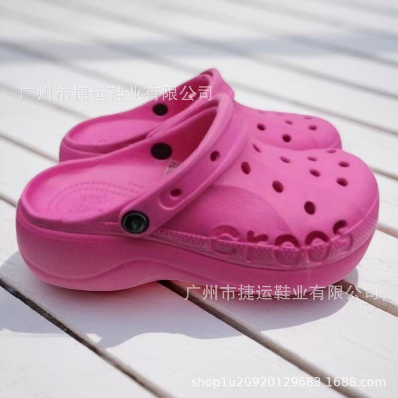 Crocs New Beja Clogs Women's Thick-Soled Height-Increasing Wear-Resistant Breathable Non-Slip Summer Beach Sandals Wholesale