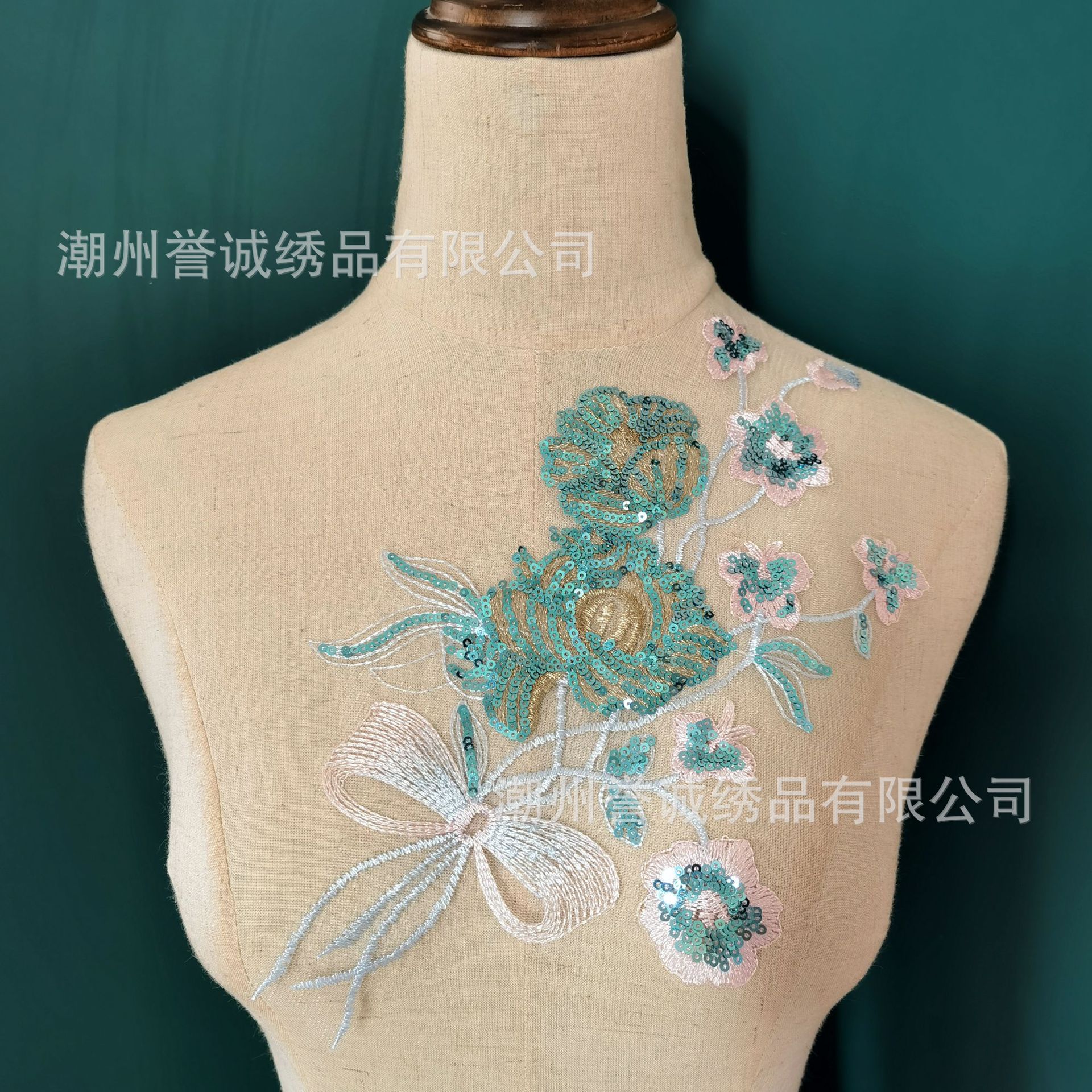 服装辅料婚纱女装服饰仿手绣亮片婚纱旗袍洛丽塔民族风电脑刺绣贴