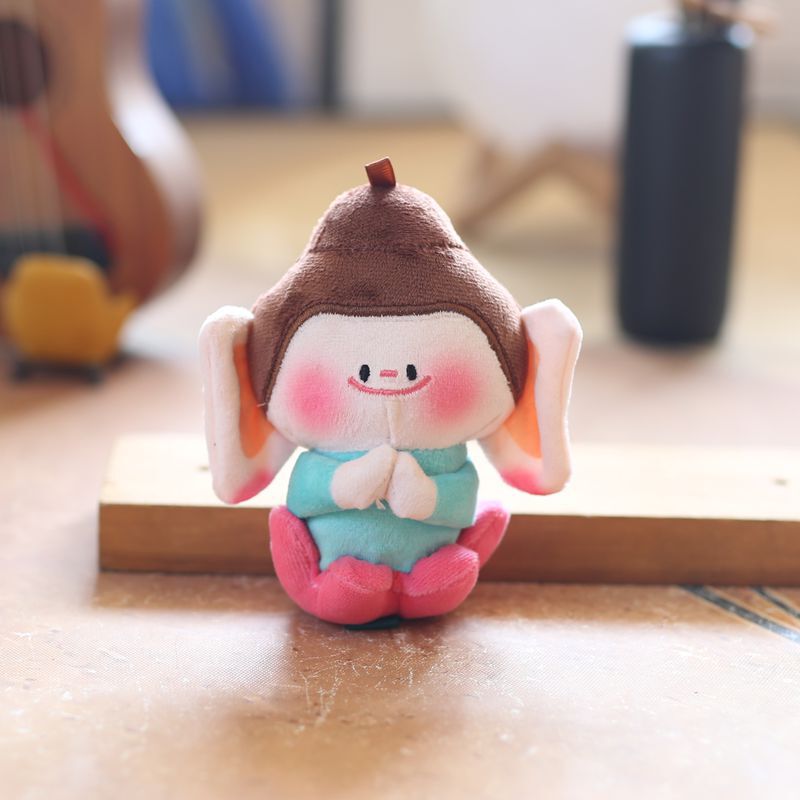 インターネット有名人かわいい蓮の小仏ペンダントぬいぐるみ人形仏小バッグルームバッグペンダントキーホルダー人形人形|undefined