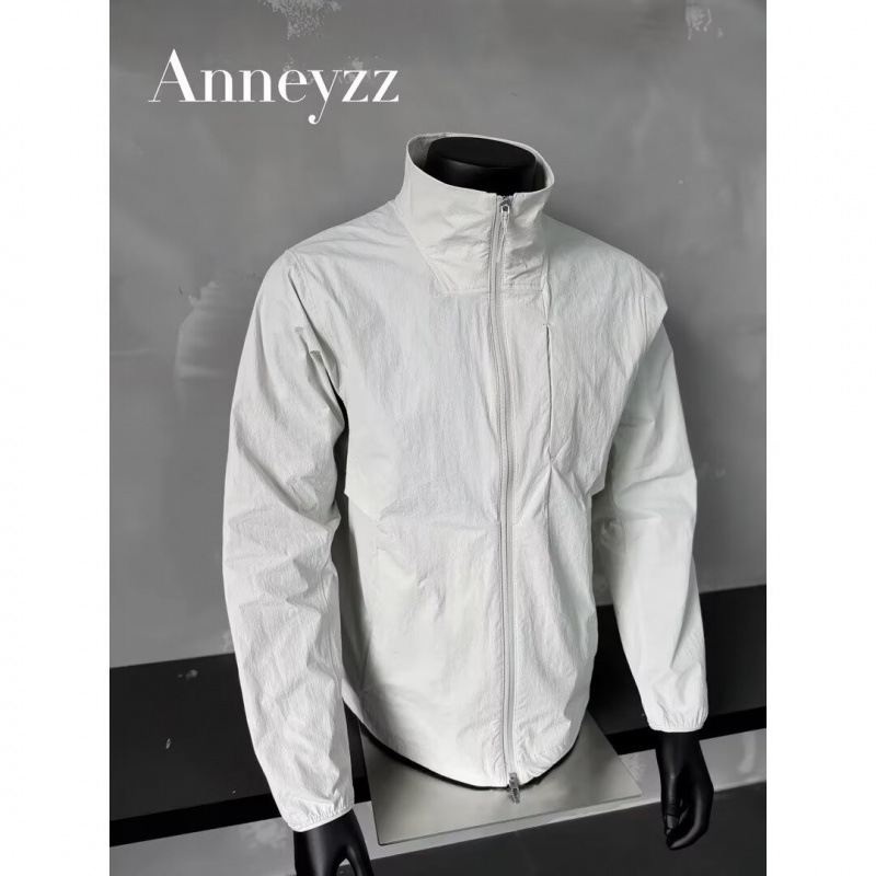 2025 Outdoor Sports Stand Collar Thin Breathable Uv Ice Silk Summer Quick-Drying Men's Slim Fit Jacket 2025 Outdoor Sports Stand Collar Thin Breathable Uv Ice Silk Summer Quick-Drying Men's Slim Fit Jacket