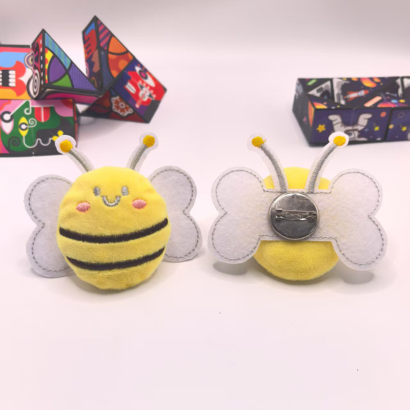 新款小蜜蜂充棉公仔服饰胸针配件饰品包包挂件diy手工辅料|undefined