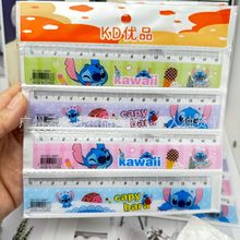 卡通学生15cm直尺绘画美术数学课作图尺子儿童测量工具学生直尺