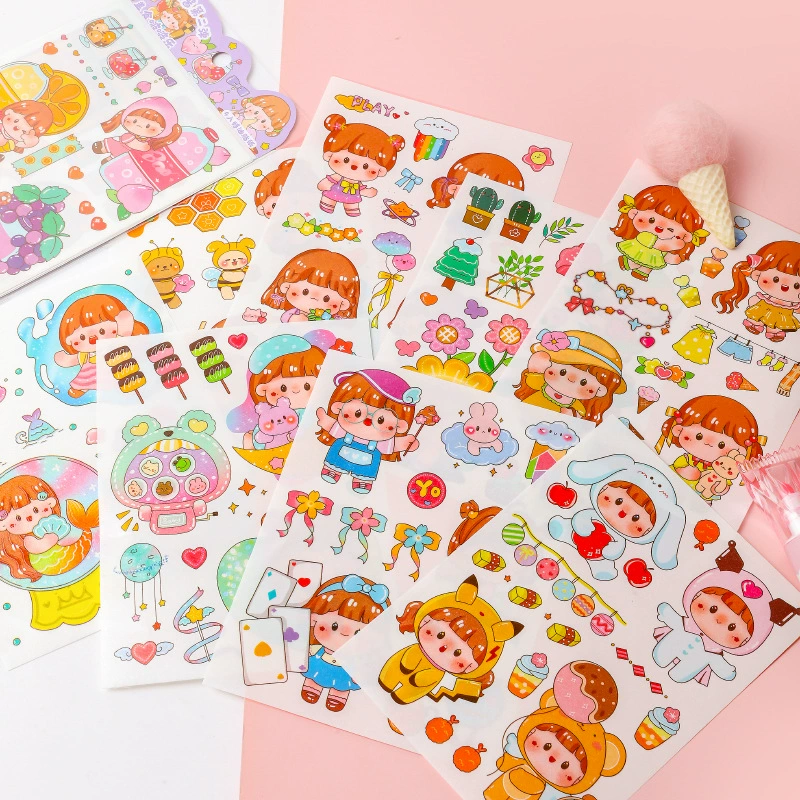 Соус Ouni второй выстрел 4 в специальные масляные наклейки милый мультяшный материал DIY декоративный коллаж и бумажные наклейки