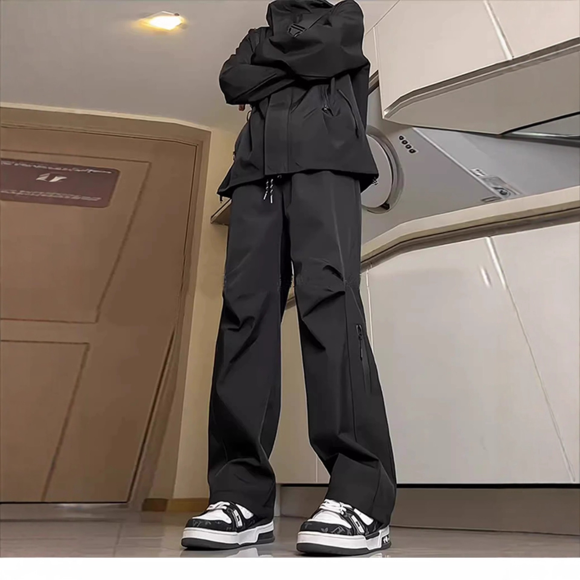 American Functional Waterproof Jacket Pants American Trendy Brand Casual Pants Men's Outdoor Mountaineering Straight Slim Wide-Leg Jacket Pants