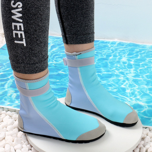 Beach socks and shoes for women and men, adult snorkeling shoes, non-slip soft bottom children's summer high-top swimming quick-drying diving and drifting water shoes