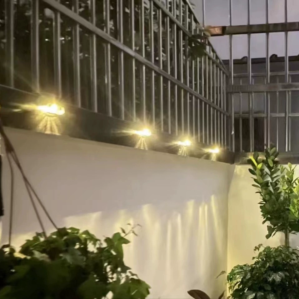 LED настенные ступенчатые светильники на солнечных батареях для ступенек, декоративный элемент для павильона