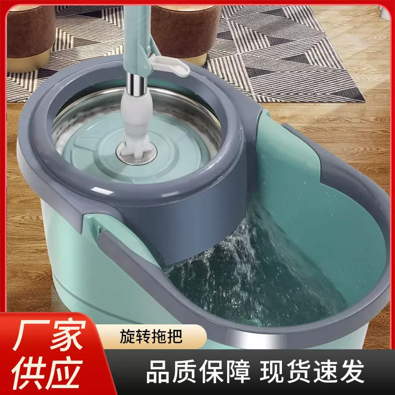 旋转拖把家用带桶家用拖把拖布旋转式自动甩干带脱水桶套装一拖净