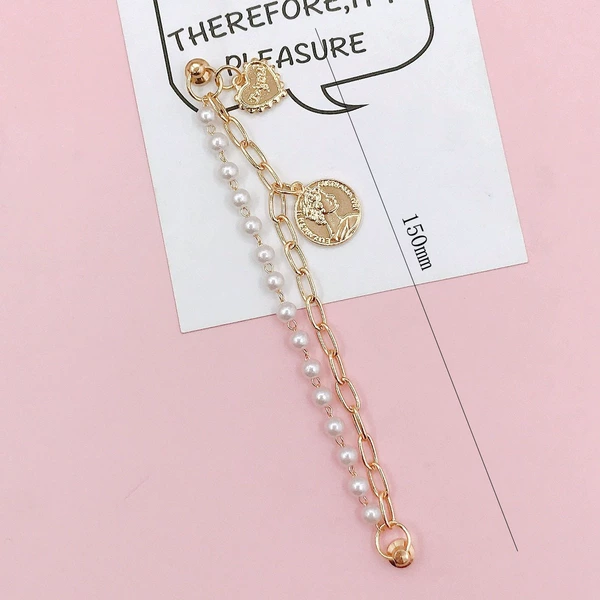 Bracelet from pearl, human head