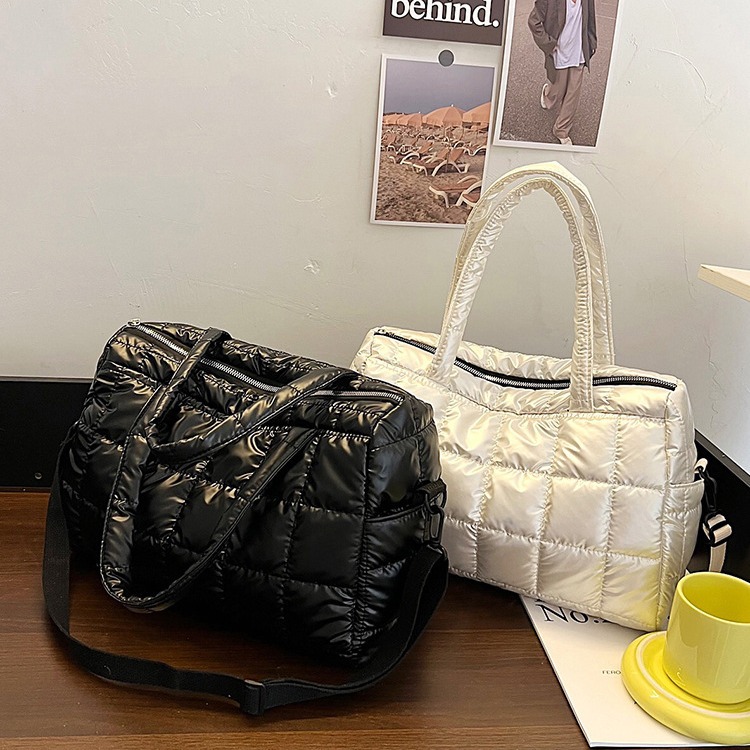 Bolso de hombro de algodón, moda europea y americana, bolso de algodón de estilo transfronterizo, bolso de mujer simple de gran capacidad, bolso de moda de estilo coreano