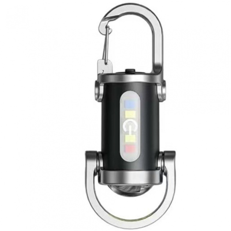 屋外ポータブルミニ強力な光超高輝度懐中電灯キーホルダーリング充電式登山旅行家庭用非常灯|undefined