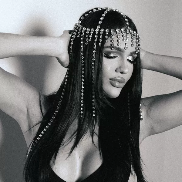New Vintage Tassel Hair Chain Headwear All-match Personalized Rhinestone Headwear Hair Accessories Women's hair chain