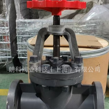 PP法兰式截止阀国标化工管道衬氟膜片单向PE法兰截止阀DN50-DN200