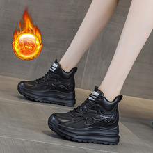 内增高小白鞋女2025女鞋新款爆款牛皮厚底板鞋轻便老爹百搭休闲鞋