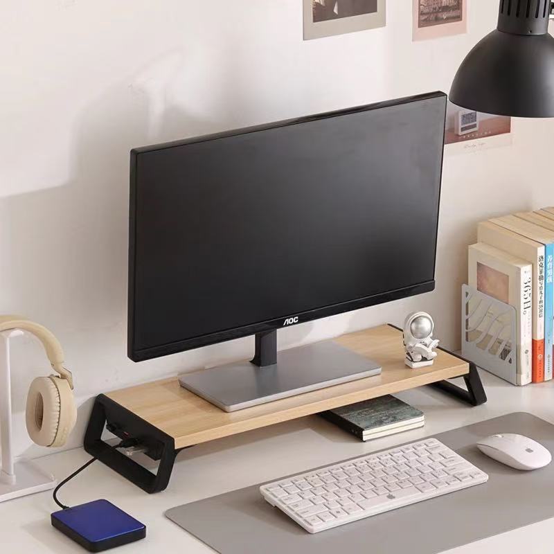 工場直送 USB インターフェース コンピュータ デスク モニター高架スタンド Type-C 収納ラック高架スタンド|undefined