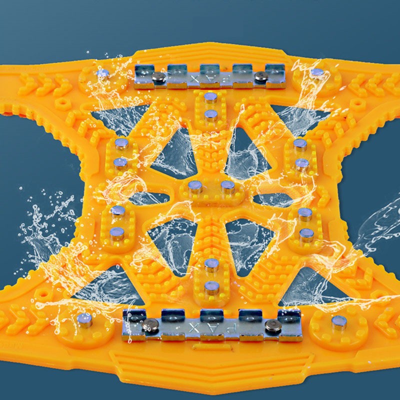 Universal Car Tire Anti-Skid Chain Steel Plate Gear Armor Metal Anti-Skid Chain (Tire snow chain) - armor-steel-plate-single-piece-yellow