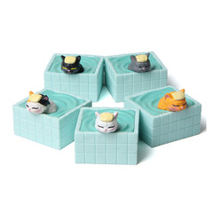 Creative 3D Refrigerator Magnets, Pegboard Magnetic Tiles – 5 Designs Featuring Adorable Bathing Cat Decorations, Magnetic & Cute, Perfect for Refrigerator Décor