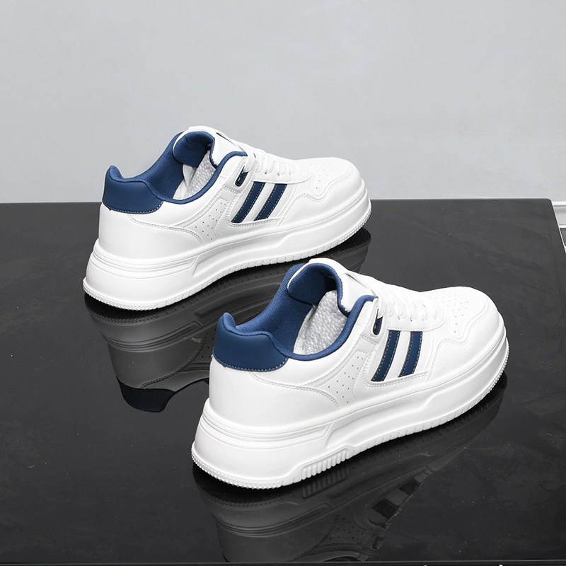 High‑platform breathable sneakers, white high‑top, soft sole, sizes 39–44
